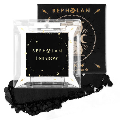 BEPHOLAN Single Matte Black Eyeshadow Palette,Cake Eyeliner Powder Goth Makeup Eyeshadow, Black Gothic Vampire Blood Makeup,Black Rose
