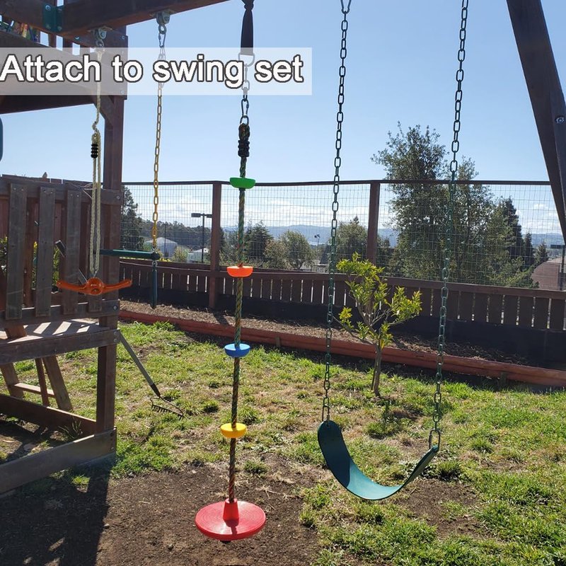 AMYESE Swing Spins - 360° Spinner Swing for Boys Girls Indoor Outdoor Twister Activity, Flip Toy for Teens Exercise, Build Kids Body Strength, Basement Playground Backyard Fun Accessory, Green