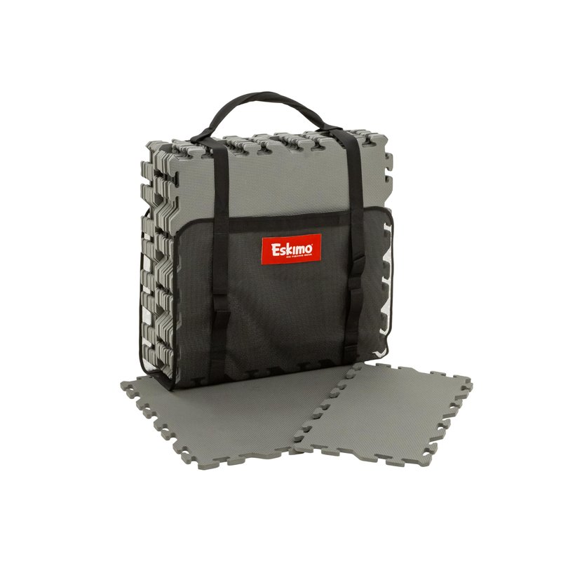 Eskimo® Floor Tile Kit (Small) with Carry Bag, 80 Square Feet, Insulating Foam Tiles, Ice Fishing Shelter Floor, 49453