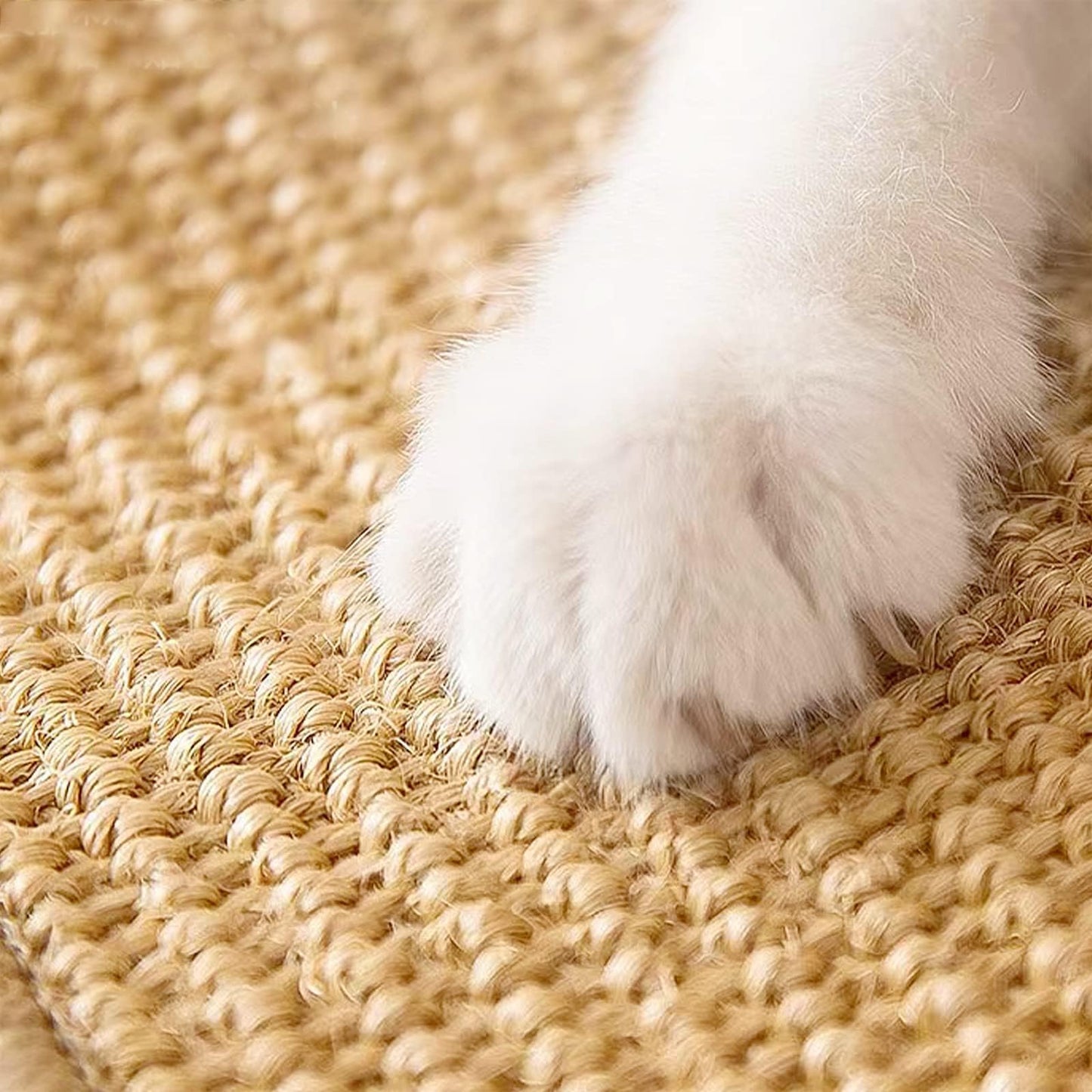 Cat Scratcher Mat, Sisal, Jute Border, Sofa & Floor Protector, 23.6x15.7in