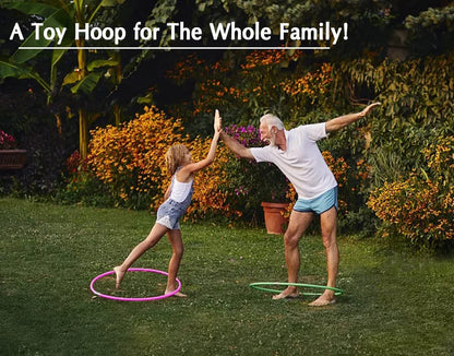 Beakabao Exercise Hoops Set for Kids(6 Parts), Weight and Size Adjustable Detachable Fitness Toys, Suitable for Gymnastics, Dance, Party, Games and Pet Training, 29 Inches (Yellow + Green + Blue)