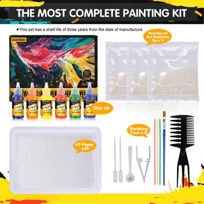 Water Marbling Paint for Kids - Arts and Crafts for Girls & Boys Crafts Kits Ideal Gifts for Kids Age 6+ 8-12