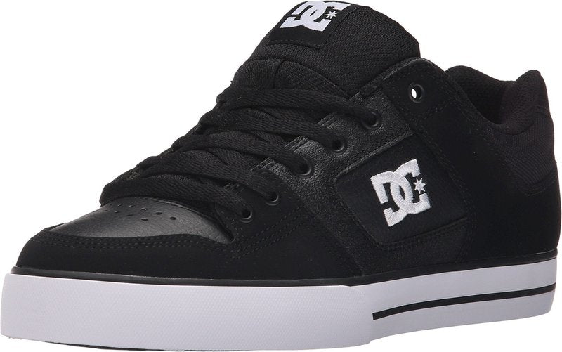 DC mens Pure Casual Skate Shoe, Black/Black/White, 10.5 US
