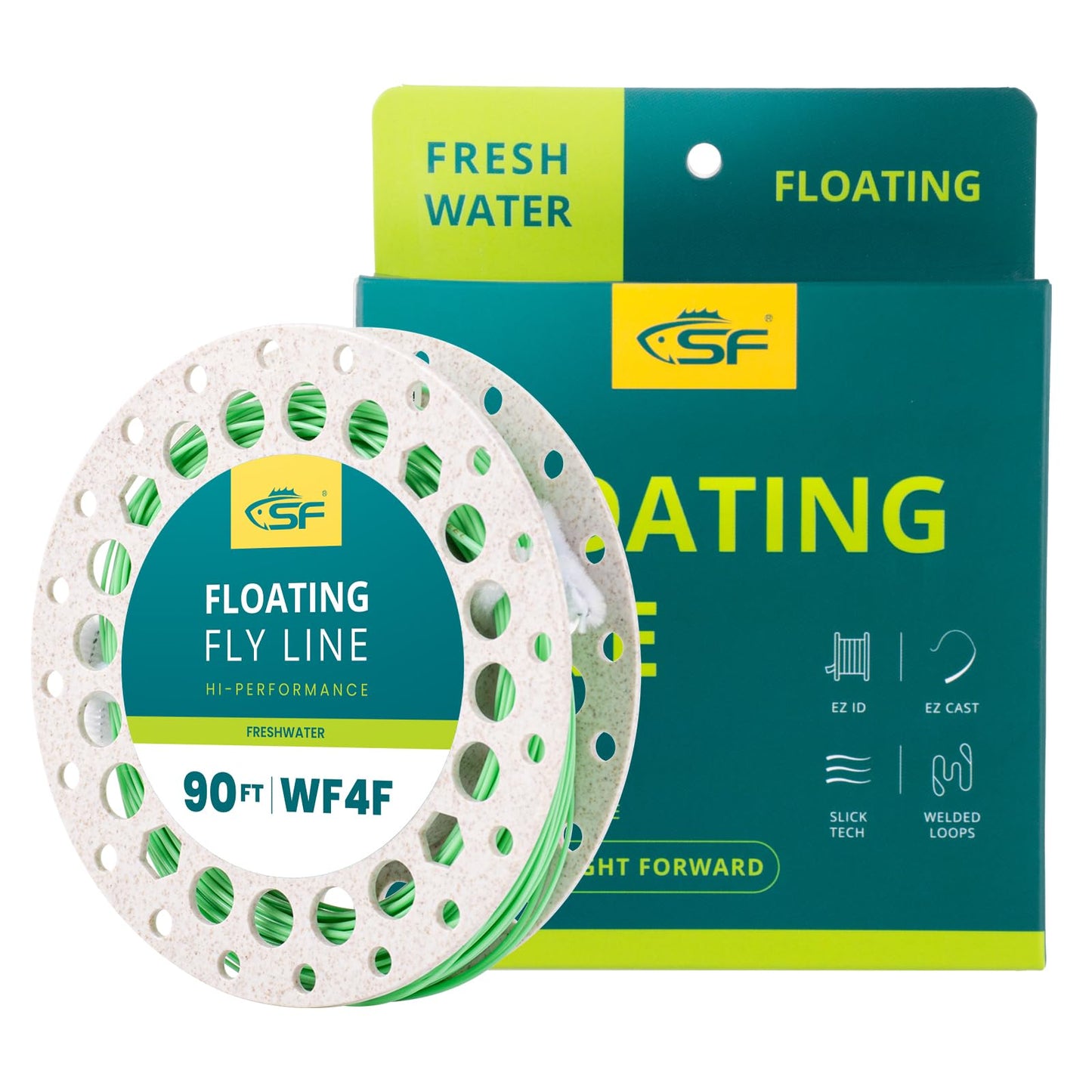 SF Fly Fishing Line with Welded Loop Weight Forward Floating Fly Line WF3F 90FT