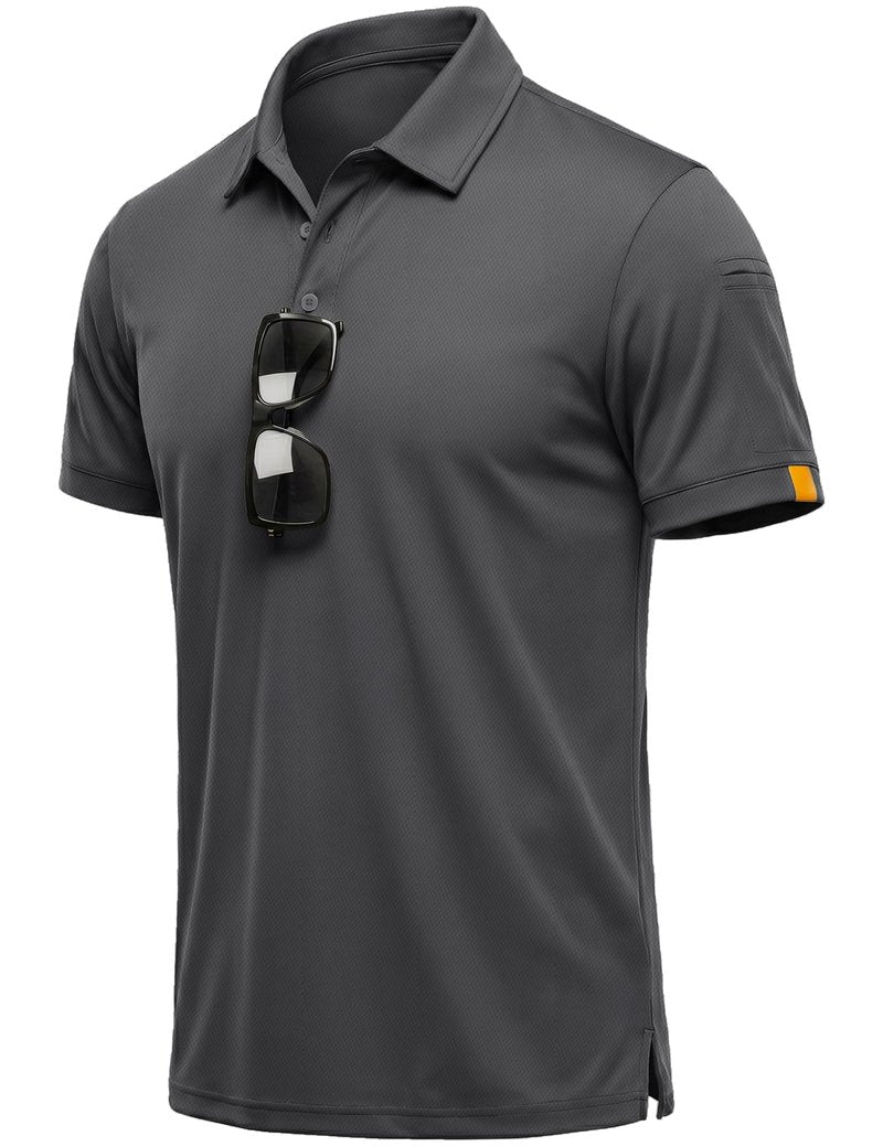 MAGCOMSEN Mens Golf Shirt Short Sleeve Dry Fit Collared Moisture Wicking Work Shirts Casual Stylish Performance Business Polos
