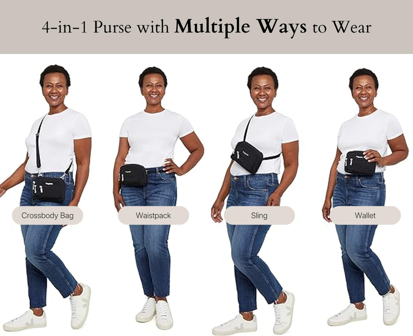 Baggallini Womens Triple Zip bagg