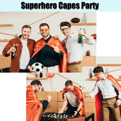 Adult Superhero Capes and Masks - Halloween Vampire Cape Superhero Party Capes Superhero Costume(Black)