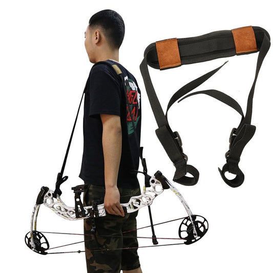 TOPARCHERY Padded Compound Bow Sling Strap, Quick Release Detachable Adjustable Nylon Bow Sling for Hunting Archery, Compound Bow Shoulder Strap
