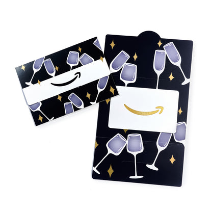 Amazon Physical Gift Card in Mini Envelope - Cheers & Toasts | Christmas, Graduation, Wedding, Birthday, Congrats