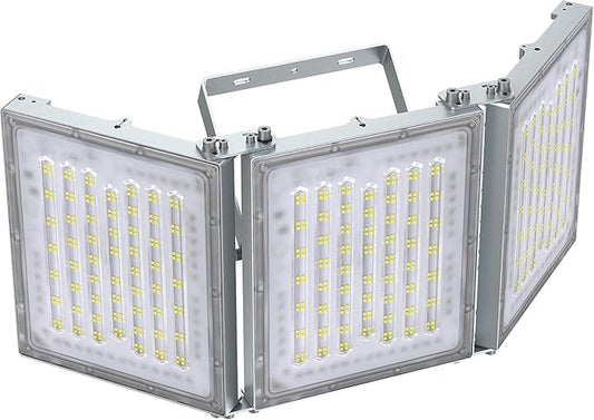 STASUN 480W LED Flood Light, Mini Series Exterior Floodlight, 48000LM 6000K Daylight White, IP66 Waterproof, 3 Adjustable Panels, Outdoor LED Security Lighting for Backyard, Driveway, Parking Lot