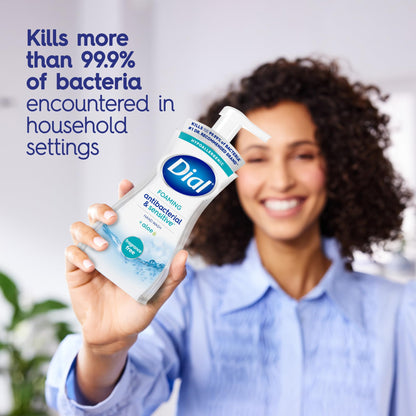 Dial Antibacterial Foaming Hand Soap, Fragrance Free, 7.5 fl oz (Pack of 6)