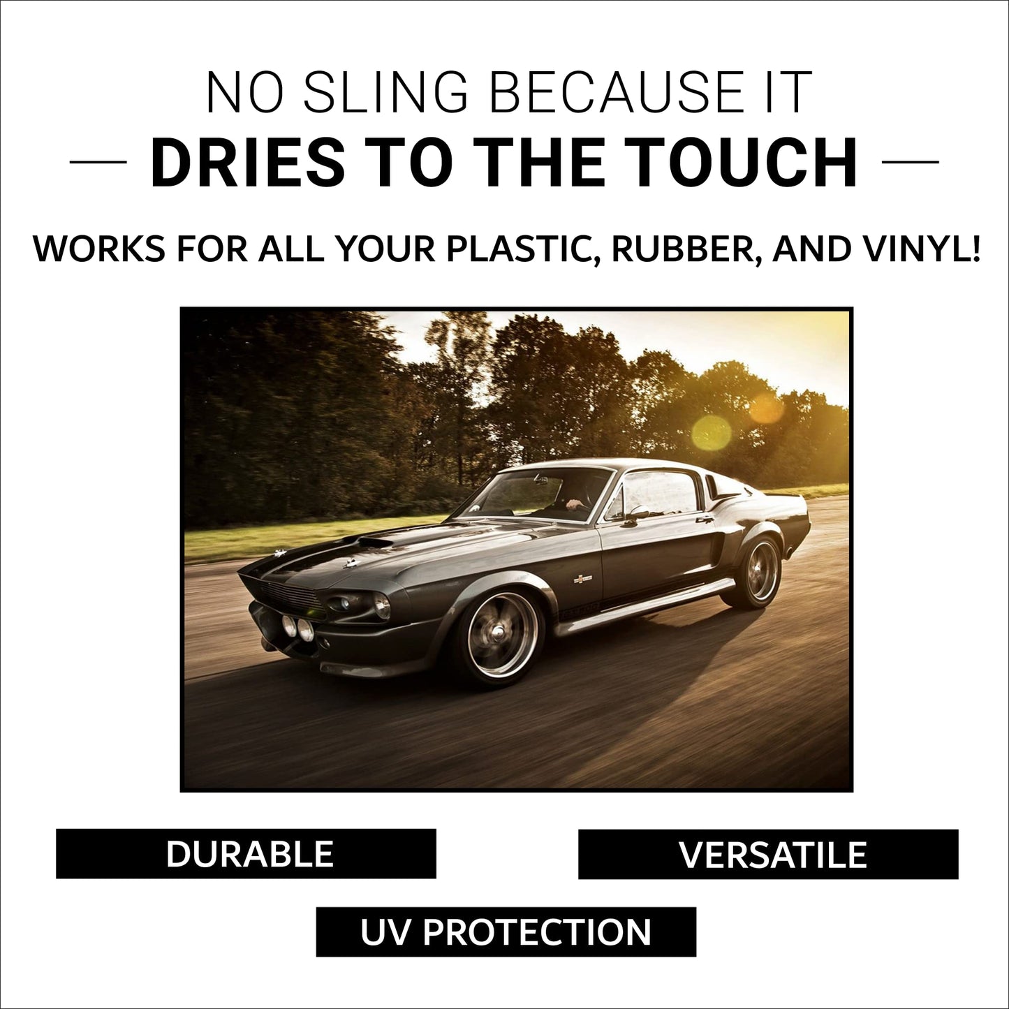 CAR GUYS Tire Shine Spray | High Gloss & Satin Finish | Non-Greasy, UV Protection, Long-Lasting, Quick Drying | Dressing for Black Tires, Wheels, & Rubber | 18oz Kit with Applicator Pad