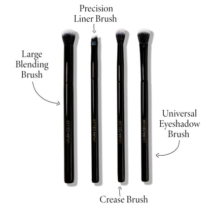 LAURA GELLER NEW YORK Retractable Black Kabuki Brush for Liquid, Cream and Powder Face Makeup With Aluminum Handle