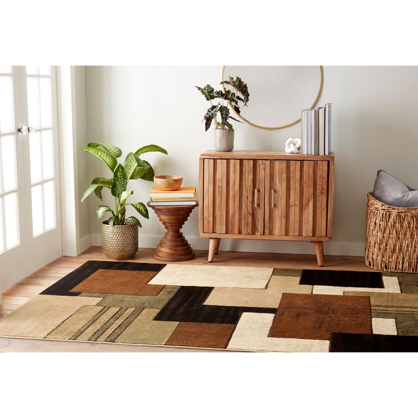 Home Dynamix Tribeca Mason Area Rug 5'2"x7'2", Abstract Brown/Green (HD5367-548)
