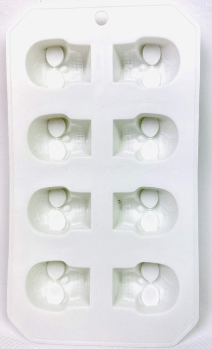 Halloween Fall themed Set of 3 Ice cube trays, candy mold, jello shot skull/fang/pumpkin shapes