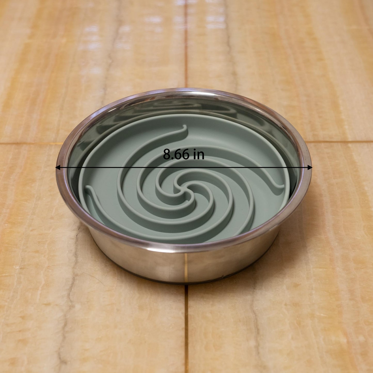 Bifeaw Dog Puzzle Bowl - Silicone Slow Feeder Dog Bowls for Healthy Eating - Puppy Slow Feeder Non-Slip Design Dishwasher Microwave Safe (Grey Green)