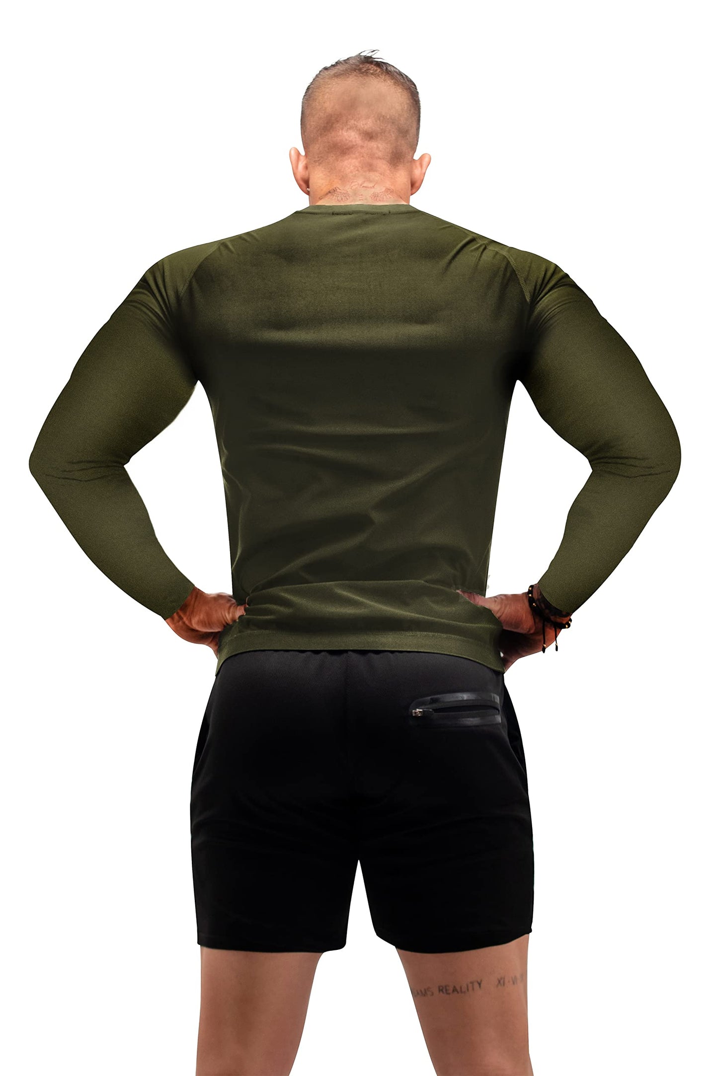 FUXERT Sauna Shirt for Men Long Sleeve Sauna Suit Heat Trapping Workout Shirts Sweat Enhance Vest for Workout Sports(GN XL)