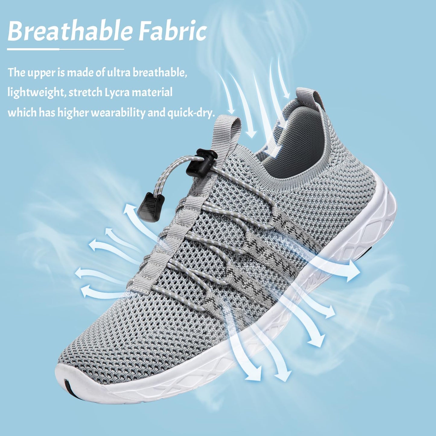 ATHMILE Water Shoes for Men Women Barefoot Hiking Swim River Shoes Adult Lake Pool Aqua Socks Beach Quick Dry for Hiking Surfing Kayaking Sport Accessories Camping Must Haves