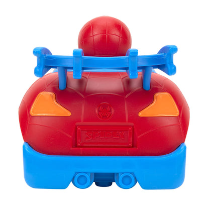 Jazwares Marvel Spidey and His Amazing Friends Web Crawler RC - Remote-Controlled Vehicle - Features Built-in Super Hero with 4 Controller Functions, Blue & Red