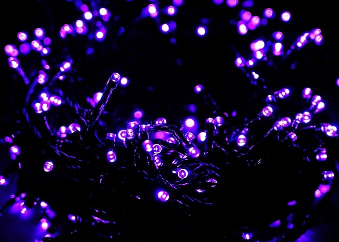 kemooie 500 LED Outdoor Fairy String Lights, 164 FT 8 Lighting Mode Plug in String Waterproof Light, for Outdoor Birthday Christmas Wedding Party Garden Balcony Decor (Purple)