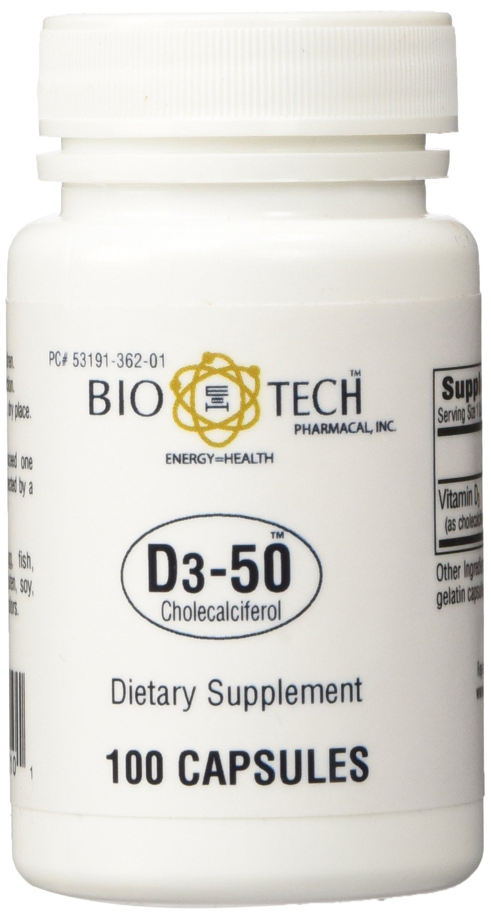 BioTech Pharmacal - D3-50 (50,000 IU) - 100 Caps (FFP)
