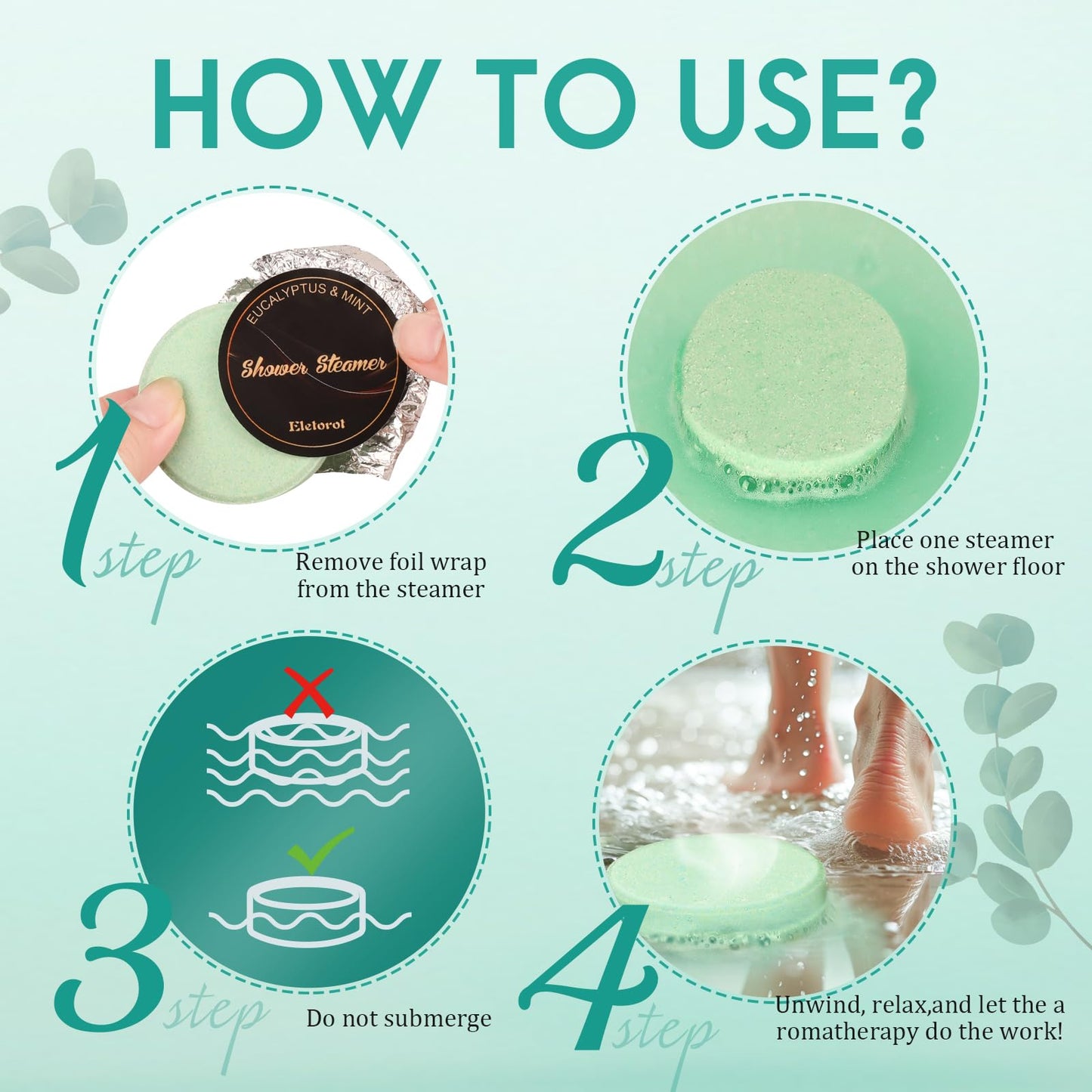 Eucalyptus Shower Steamers Aromatherapy: Eletorot 6 Pack Shower Bombs, Halloween Boo Basket Stuffers for Him, Christmas Stocking Stuffers for Men, Stress Relief Self Care Birthday Gift for Mens Dad