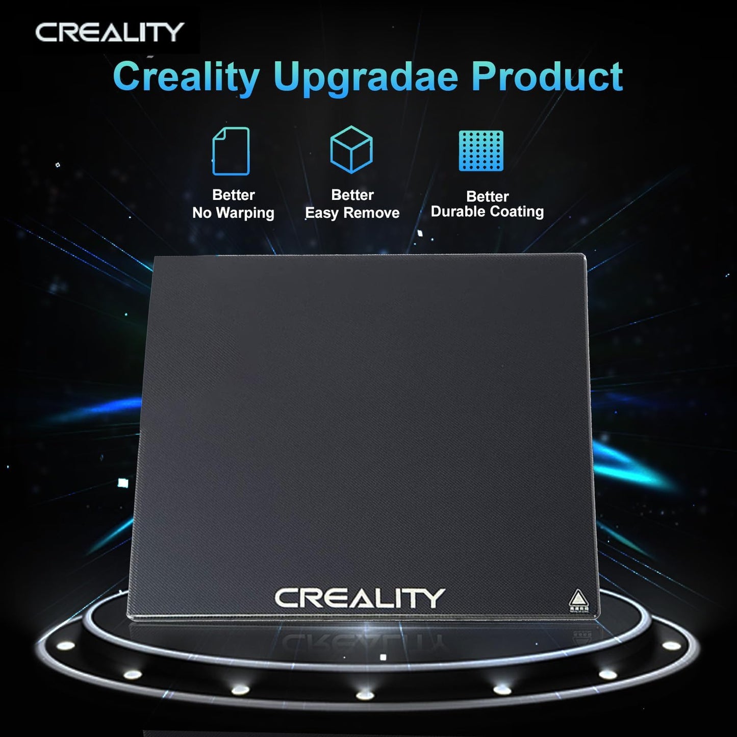 Creality Official Ender 3 Glass Bed Upgraded, High Hardness Durable Glass Platform for 3D Printer, Tempered Glass Build Plate for Ender 3 Pro, Ender 5, Ender 5 Pro, Ender 3 V2, 235x235×4mm