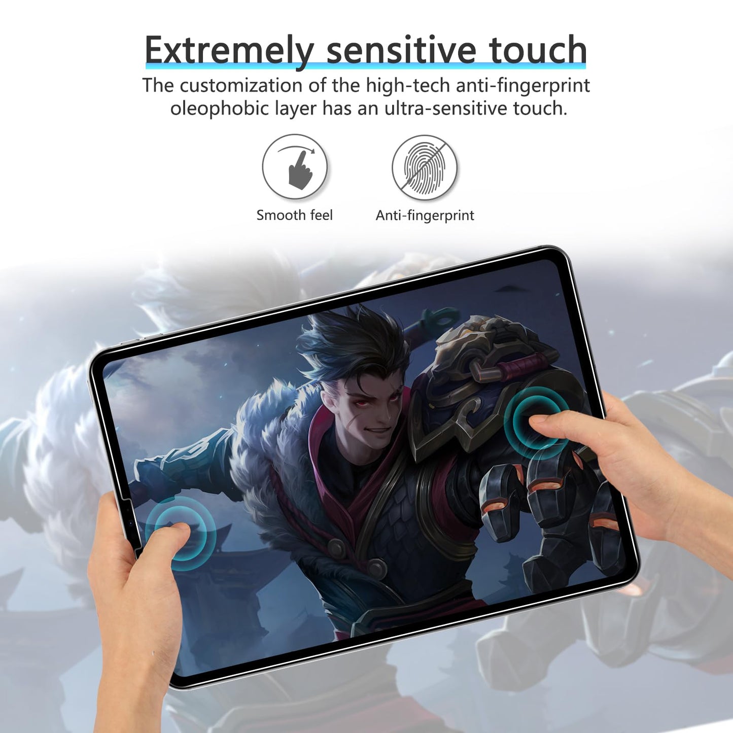 OMOTON Screen Protector for iPad Air 5th 4th Generation (Air 5/4, 10.9 Inch, 2022/2020) iPad Pro 11 Inch (2022/2021/2020/2019) Tablet - Tempered Glass, Case Friendly, Apple Pencil Compatible, 2 Pack
