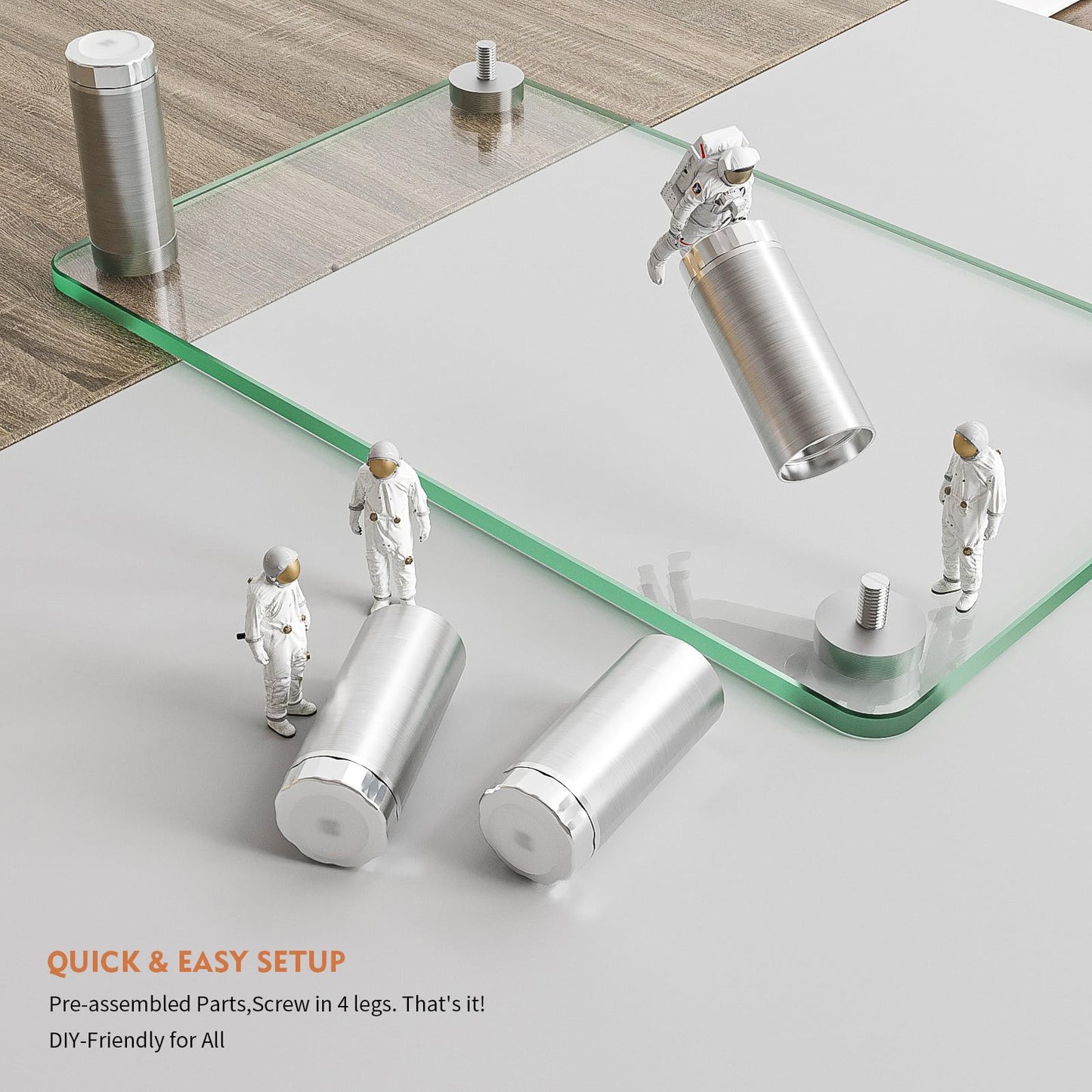 2 Pack Computer Monitor Riser with Height Adjustable Multi Media Desktop Stand for Flat Screen LCD LED TV, Laptop/Notebook/Xbox One