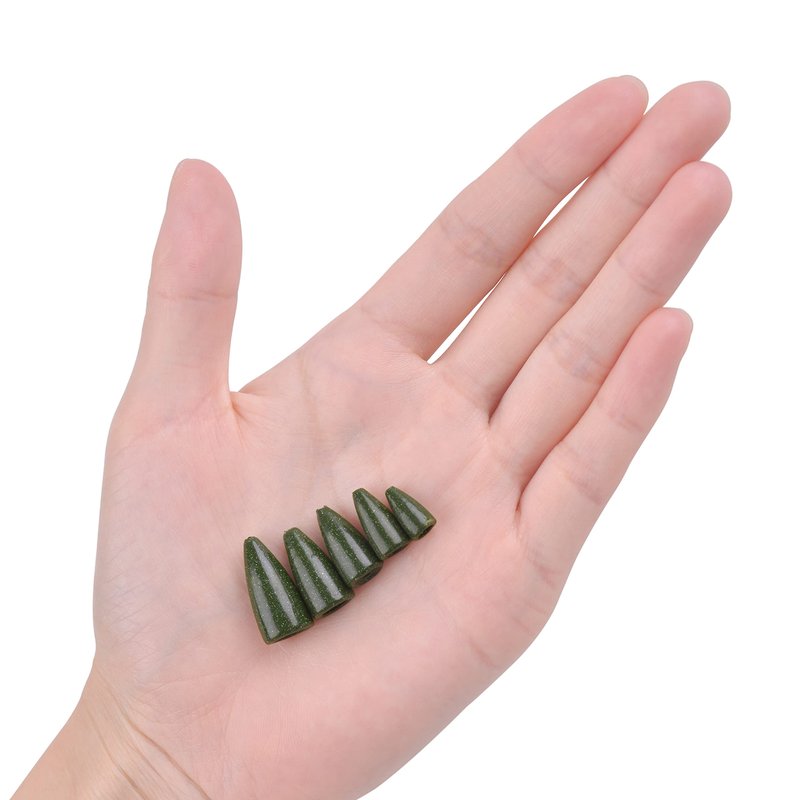 Bullet Fishing Sinkers Bass Fishing Weights Kit, 60pcs Worm Fishing Slip Weights Painted Pitching Flipping Weight Worm Weights for Bass Fishing Texas Rig Carolina Rig