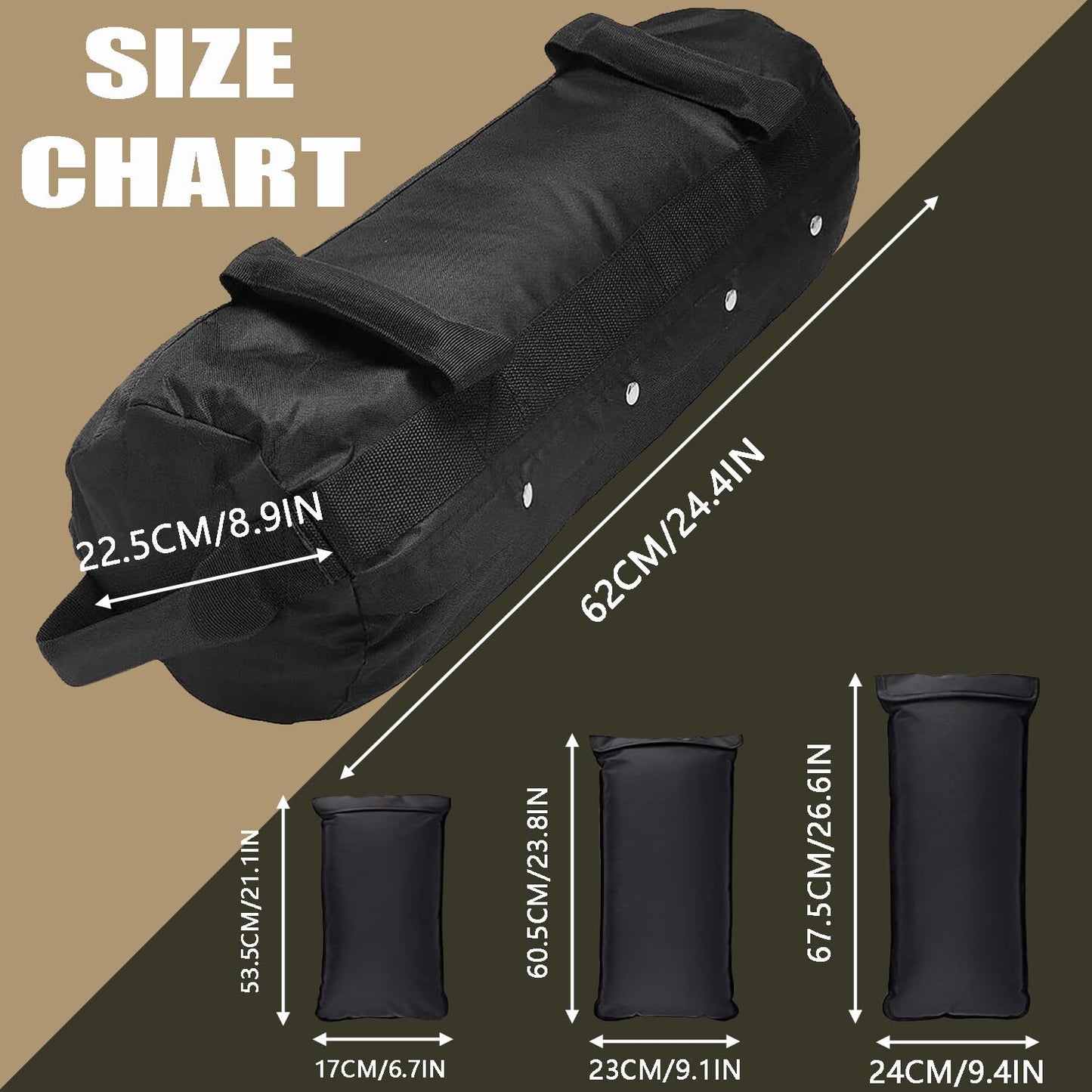 Favuit Workout Sandbag, Adjustable Weight Training Fitness Sand Bags with Multiple Handles and 3 Inner Sandbags for Heavy Duty Workout Cross Training Strength Weightlifting