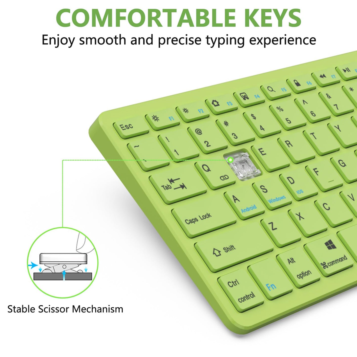 MMK Bluetooth Keyboard, Tablet Keyboard Compatible iPad 11th Generation,iPad 10th/9th/8th & Air 5th/4th, iPda Pro 13/12.9/11-Inch and Air 13/11-Inch Models and More Bluetooth-Enabled Devices-White