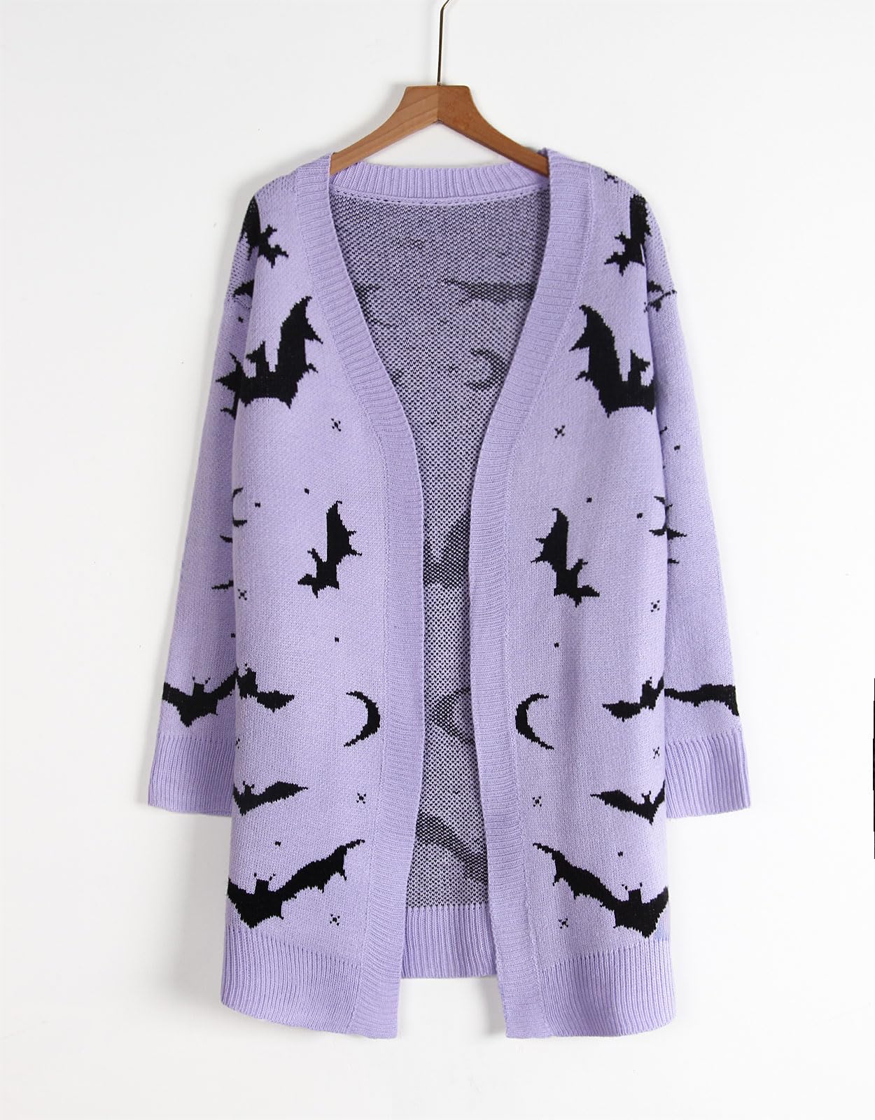 Alsol Lamesa Women's Long Sleeve Cute Cardigan Sweaters V Neck Open Front Ribbed Knit Heart Sweater Coat