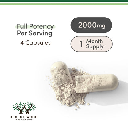 Double Wood Magnesium L Threonate Supplement | 120 Capsules (30 Servings) High Strength Magnesium L Threonate (4 per Serving) 2000mg