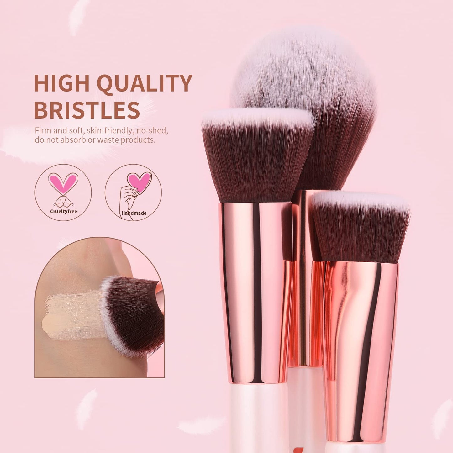 DUcare Makeup Brushes Set Professional 27Pcs Makeup Brushes Premium Synthetic Kabuki Foundation Blending Face Powder Blush Concealers Eye Shadows Make Up Brushes Kit White