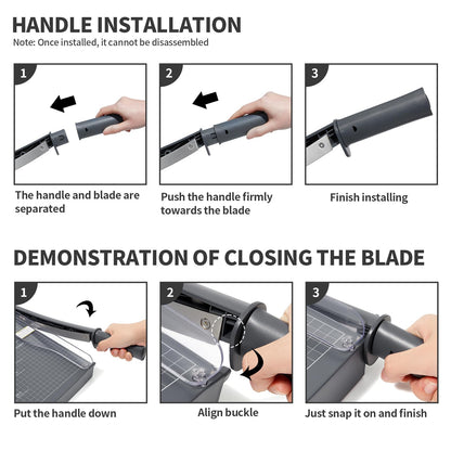JIELISI Guillotine Paper Cutter Cutting Performance up to 12 Sheets,12 Inch Cut Length Heavy Duty Guillotine Paper Trimmer with Safety Guard and Blade Lock（Dark Gray）