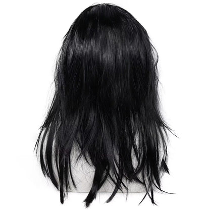 Bulex Horror Crying Woman Mask with Wigs Scary Evil Ghost Devil Creepy Demon Full Head Latxe Mask Horror Halloween Masquerade Party Cosplay Props