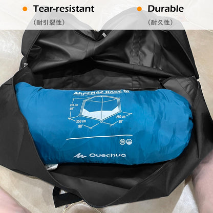 TRIWONDER Travel Duffel Bag Extra Large Holdall Bag Foldable Luggage Bag Overnight Weekend Bag Sport Duffle Bag for Men Women (Black - Square, 80L)