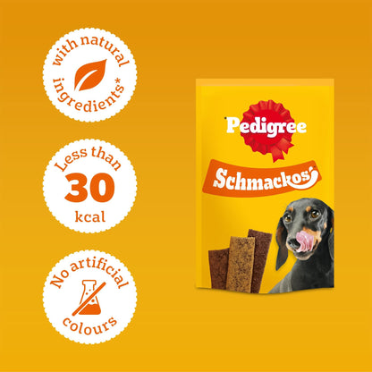 Pedigree Schmackos Dog Treats Meat Variety 110 Stick, Transparent, 790 g (Pack of 1)
