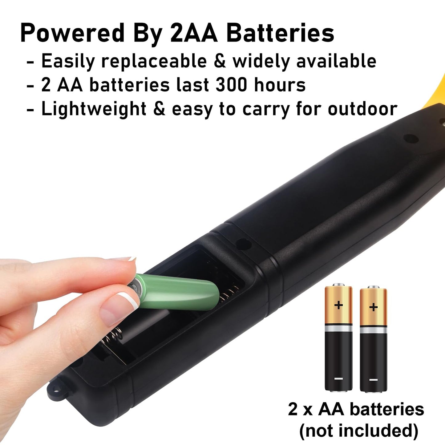 Electric Fly Swatter Handheld Bug Zapper - Indoor Outdoor Zapping Racket for Pest Mosquito & Flies - Battery Powered Safe to Touch with 3-Layer Safety Mesh, Standard Size, Pack of 2