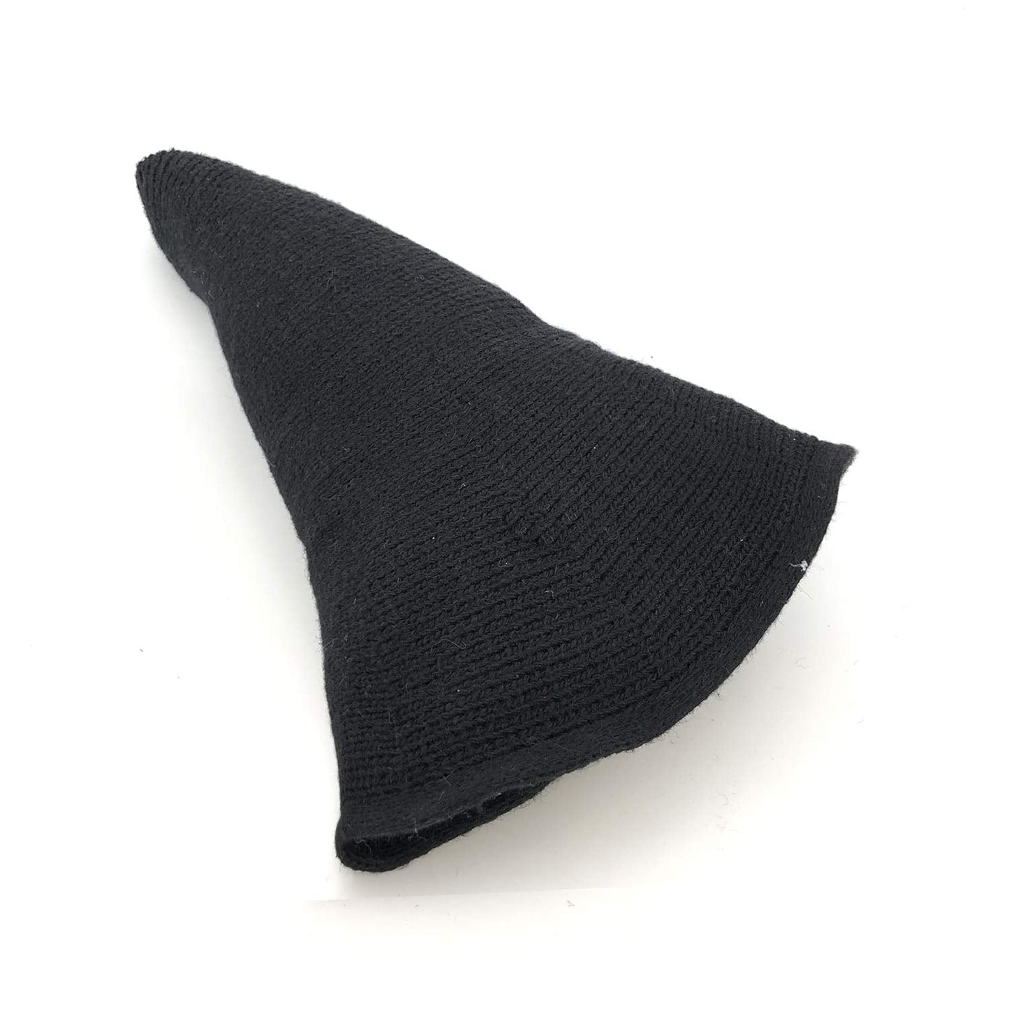 Bestjybt Women Halloween Witch Hat Wool Knitted Cap for Party Masquerade Cosplay Costume Accessory Daily (Black)