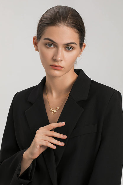 UMAGICBOX Custom Name Necklace for Women & Girls - Personalized Gold/Sterling Silver Nameplate Pendant Jewelry | Gift for Birthday, Mother's Day, Valentine's Day, Anniversary, Graduation, Bridesmaid