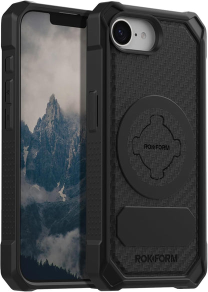 Rokform Rugged Case Compatible with iPhone 16 Pro Max, Magnetic Cover (Black)