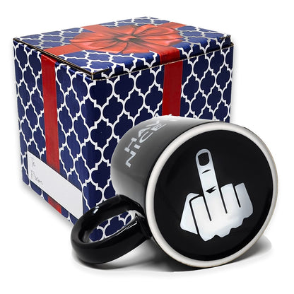 Funny Coffee Mug for Men and Women - Have A Nice Day Mug Middle Finger Bottom Cup | Funny White Elephant Gag Gifts for Adults Inappropriate - Novelty Coffee Mugs Cups, Work Mugs, Office Gift (11 oz)