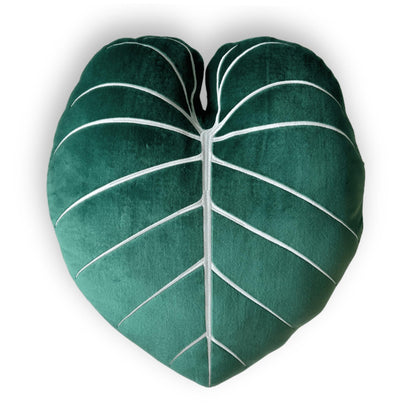 Green Philosophy Co. Monstera Leaf Pillow - Mossy Earth - Large Soft Plant-Shaped Plush Cushion for Couch, Bed, or Reading Nook - Cute & Unique Nature-Inspired Decor Super Soft & Cuddly Throw Pillow