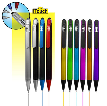 G.T. Luscombe Company, Inc. 10 Piece Inductive Bible Study Pen/Pencil Set | No Smearing or Fading | Cross Imprint | No Bleed Pigmented Ink Black, Blue, Red, Yellow, Green, Pink, Orange, Violet