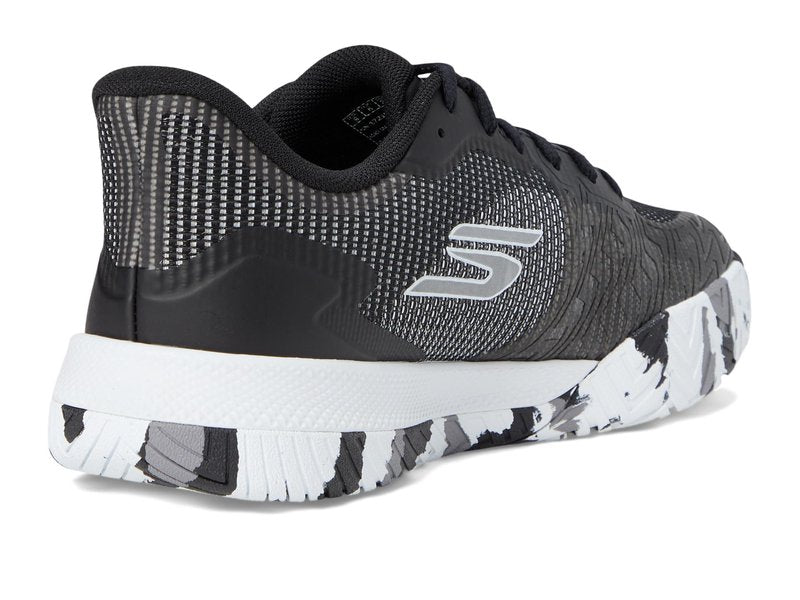 Skechers Women's Pickleball Viper Court Pro 2.0 Sneaker, Black/White, 8 Medium
