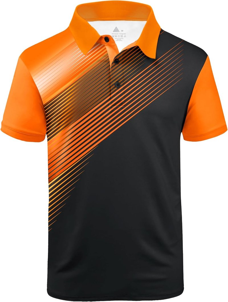 Mens Golf Shirt - Moisture Wicking Performance Polo | Short Sleeve Casual T-Shirt