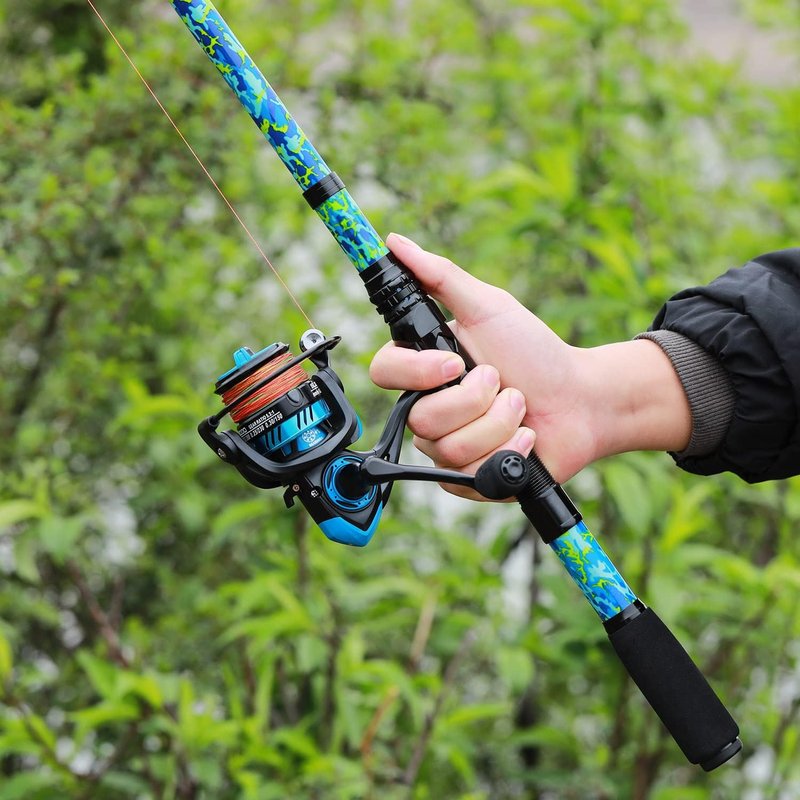 Telescopic Fishing Rod and Reel Combo - Carbon Fiber Travel Kit with 11+1 Bearings | Ideal for Bass, Trout, Catfish, Redfish
