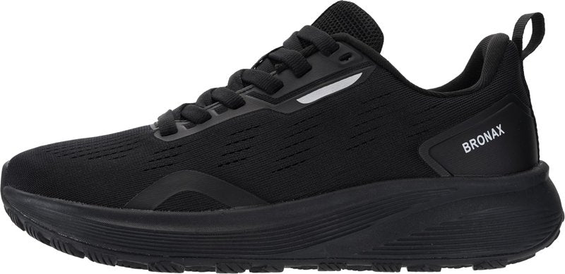 BRONAX Wide Toe Box Shoes for Men Lightweight Road Running Training Cushioning Athletics Sneakers Size 10w Lace up Breathable Walking Gym Sports Footwear All Black 44